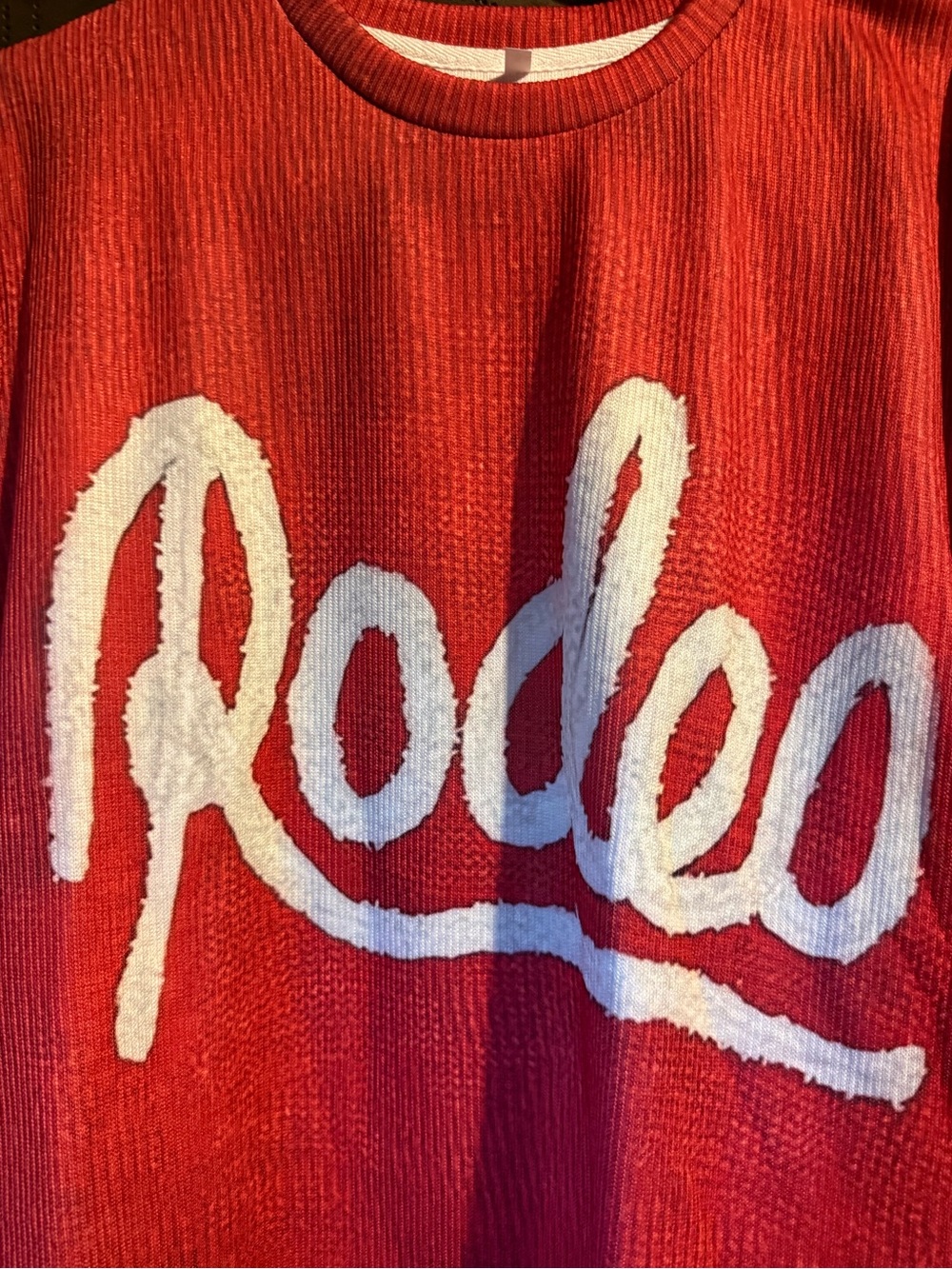 Red 'Rodeo' Knit Sweater - Women's Casual Crewneck Never worn